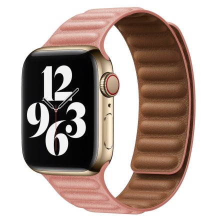 Apple Watch rózsaszín bőr szíj 38/40/41/42 (series10)mm