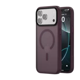 iPhone 18 Pro MagSafe burgundi/átlátszó szilikon tok