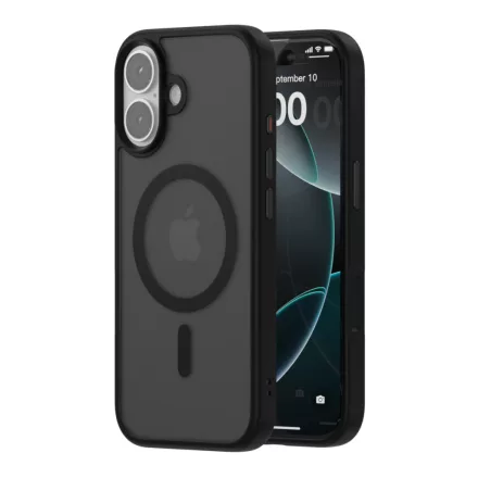 iPhone 17 MagSafe fekete/átlátszó szilikon tok