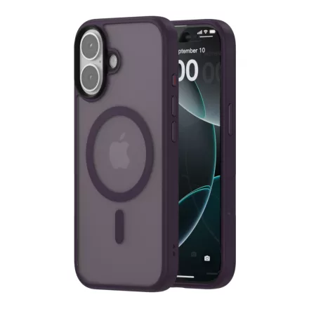 iPhone 17 MagSafe lila/átlátszó szilikon tok