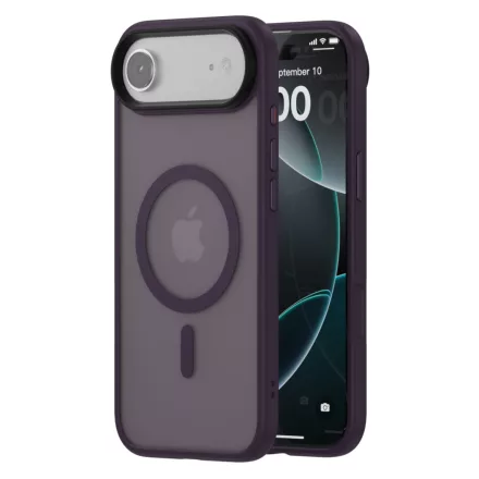 iPhone 17 Air MagSafe lila/átlátszó szilikon tok