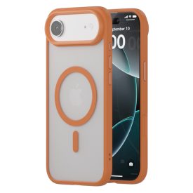 iPhone 17 Air MagSafe narancs/átlátszó szilikon tok