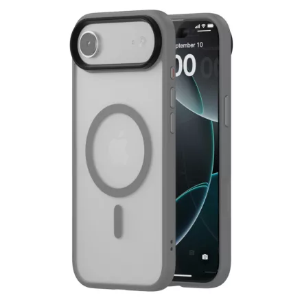 iPhone 17 Air MagSafe szürke/átlátszó szilikon tok