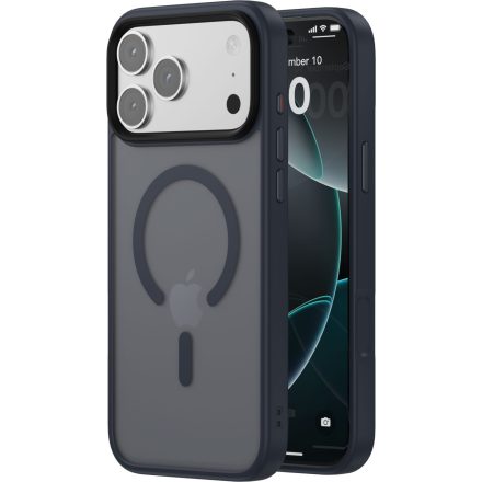 iPhone 17 Pro Max MagSafe sötétkék/átlátszó szilikon tok