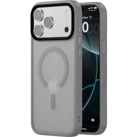 iPhone 17 Pro Max MagSafe szürke/átlátszó szilikon tok