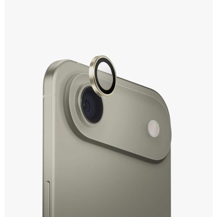 Applikátoros világos arany kamera védő 9H iPhone 17 Air