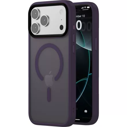 iPhone 18 Pro Max MagSafe lila/átlátszó szilikon tok