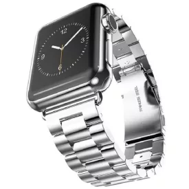 Apple Watch ezüst klasszikus fém szíj 42/44/45/46/49mm 