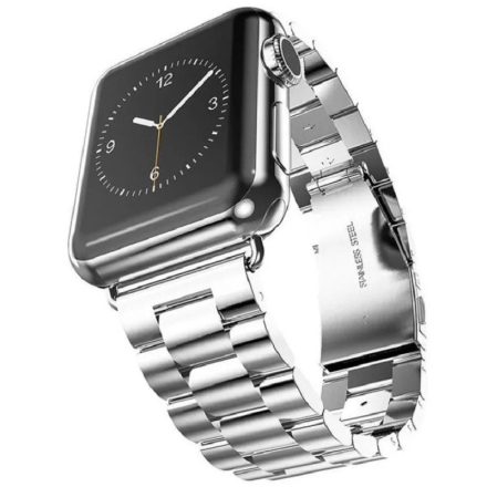 Apple Watch ezüst klasszikus fém szíj 42/44/45/46/49mm 