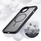 iPhone 15 Plus MagSafe fekete/átlátszó szilikon tok