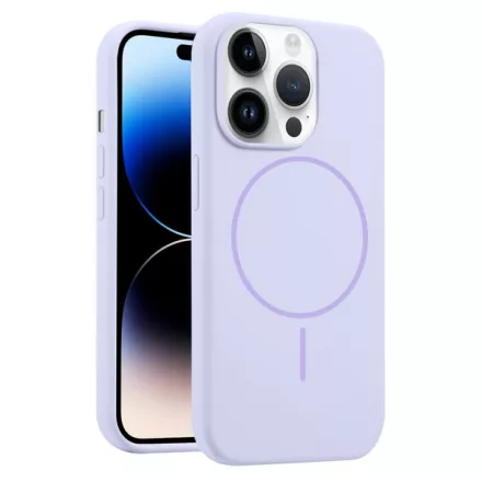 iPhone 15 Pro Max lila MagSafe szilikon tok