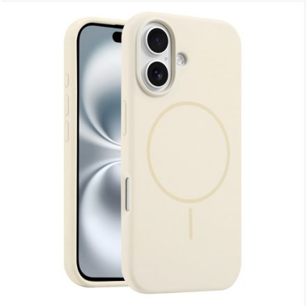 iPhone 16 bézs MagSafe szilikon tok