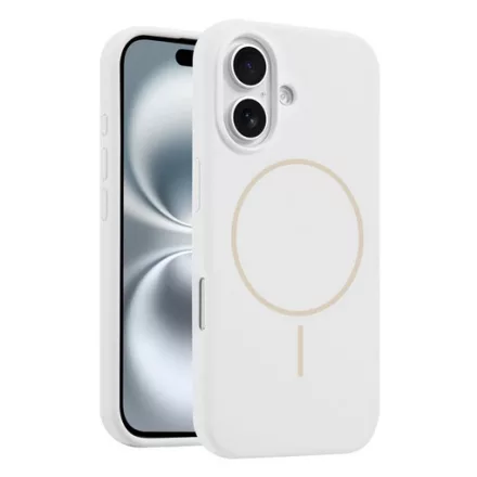 iPhone 17 fehér MagSafe szilikon tok