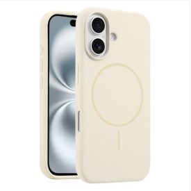 iPhone 17 bézs MagSafe szilikon tok