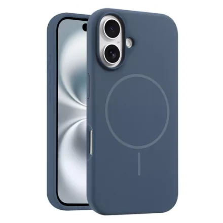 iPhone 17 sötétkék MagSafe szilikon tok