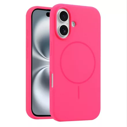 iPhone 17 rózsaszín MagSafe szilikon tok