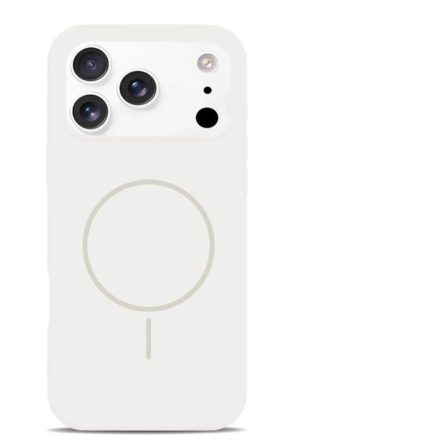 iPhone 17 Pro fehér MagSafe szilikon tok