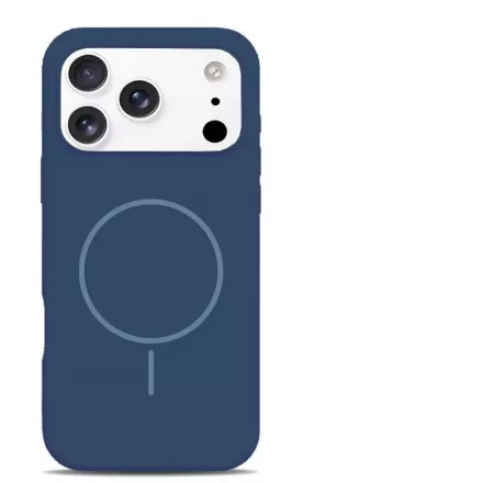 iPhone 17 Pro Max sötétkék MagSafe szilikon tok