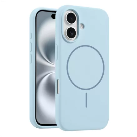 iPhone 17 ködkék MagSafe szilikon tok